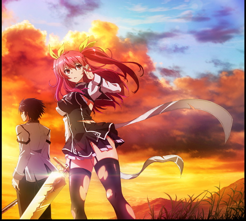 men, Ikki Kurogane, young adult, females, adult, girl, activity, Chivalry of a Failed Knight, women, three quarter length, motion, character, Stella Vermillion