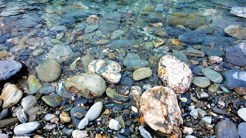 marine, rock - object, water, transparent, surface level, 5K, shallow, day, New Zealand, Roaring Billy Falls, no people, land, stone, high angle view