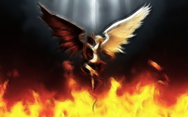 red, motion, artwork, burning, fantasy art, nature, studio shot, devils, black color, angel, fire - natural phenomenon, flying, fire, animal, animal body part
