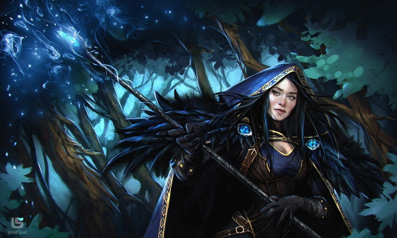 Staff, Wings, Black Hair, Black, Cape, 1080P, Fantasy, Dark, Hood, Angel, Fallen Angel
