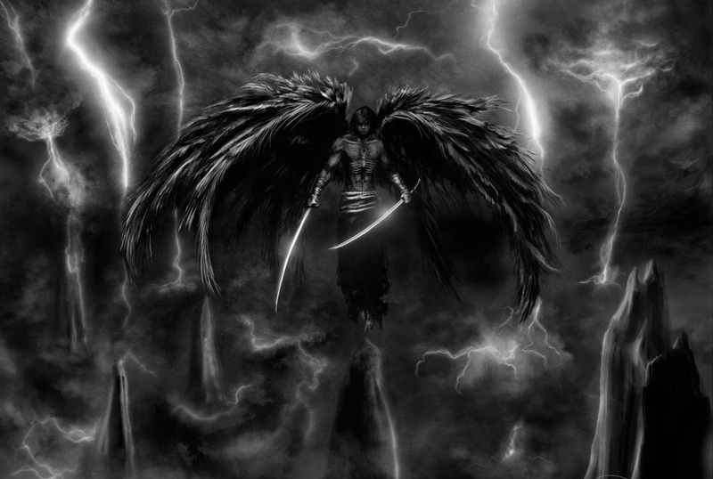 digital composite, animals in the wild, Anime, Dark, black background, marine, nature, Angel, man, animal wildlife, digital, illuminated, smoke - physical structure