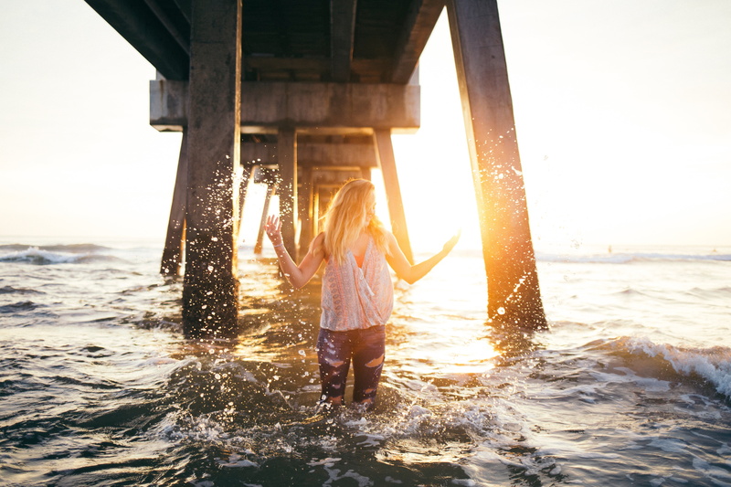 water, 5K, structure, leisure activity, ocean, bridge, beach, ripped, adult, body, people, girl, lifestyles, shirt, women, blue, sunset, bridge - man made structure