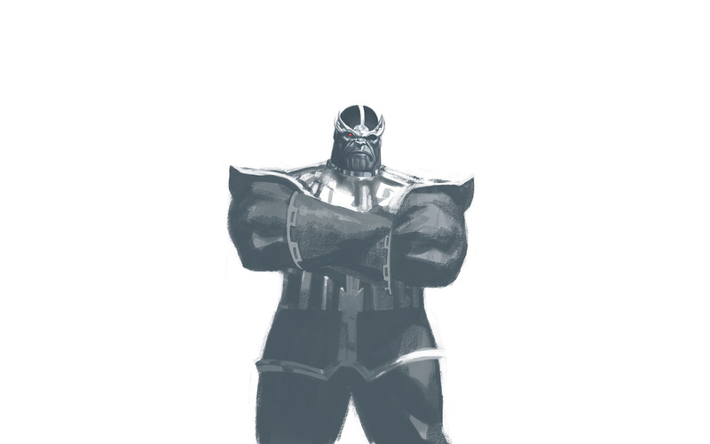 marvel, online, sketch, 720P, character, cartoon/comic, hd, game, white, drawing, thanos