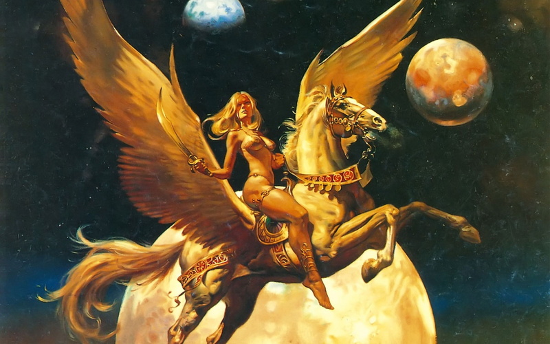 horse, arts, boris, vallejo-winged, 1080P