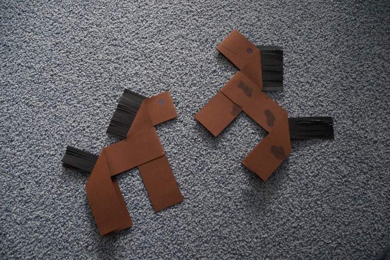 elementary school, school, day, origami, flooring, textured, still life, brown, concrete, no people, self-made, orange color, kindergarten, table, do it yourself