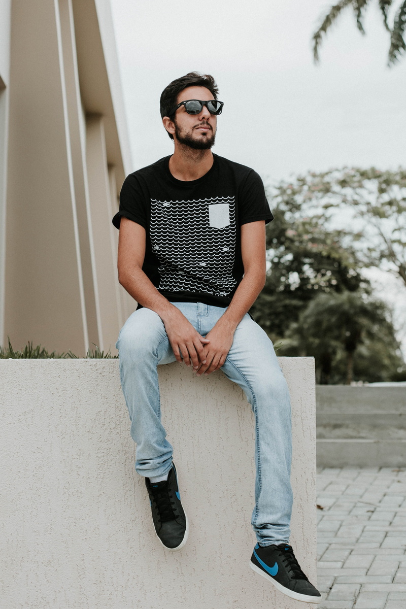 nike, real people, nike shoes, model, young adult, design, green, 4K, trees, t-shirt design, man, fashion, outdoors, summer, front view, day, jeans, portrait