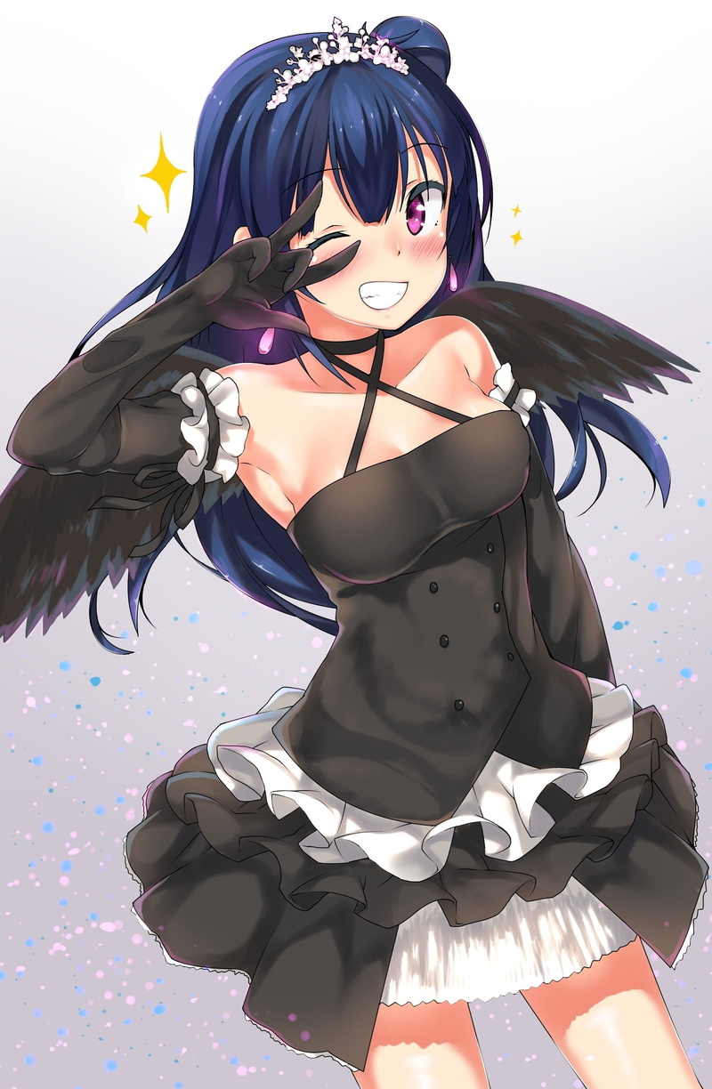 motion, wings, adult, long hair, young adult, Tsushima Yoshiko, indoors, pink eyes, women, lifestyles, people, Love Live! Sunshine, clothing, creativity