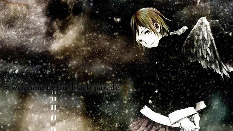 long, black, haibane renmei, wings, renmei, 1920x1080, sleeve, character, rakka, male, 1080P, shirt, anime, haibane