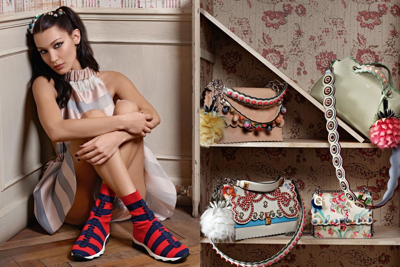 brand, Fendi, 1080P, Vittoria Ceretti, Bella Hadid