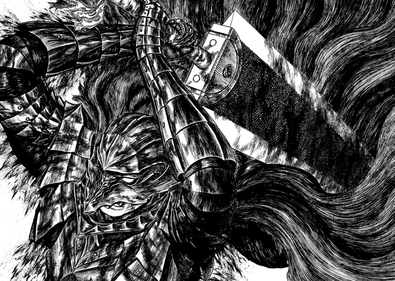 Berserk, Guts, manga, dragonslayer, sword, 2K