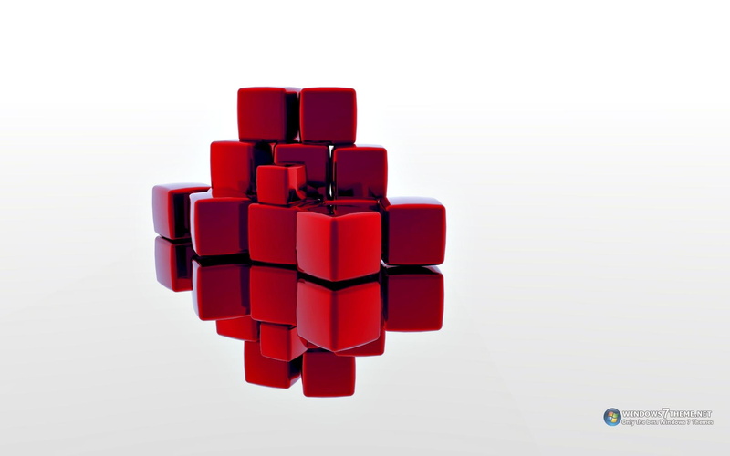 3d and abstract, vermelhos, abstrato, 3d, cubos, 1080P