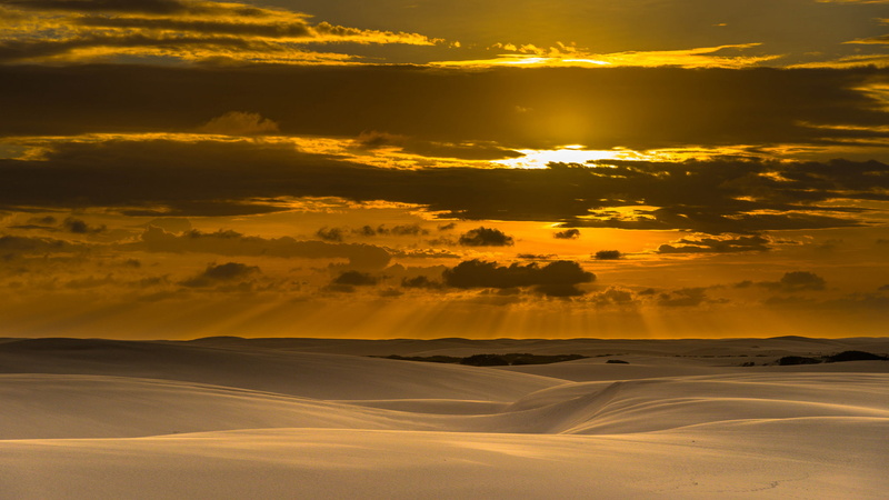 Maranhão, Sunset at Lençóis Maranhenses, 1080P, Brasil