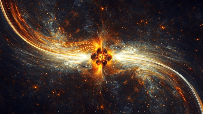 espacio, 1080P, abstracto, fractal