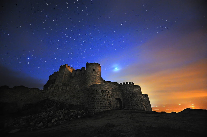 nikon, sky, clouds, d700, castillo, 480P, Sigma, estrellas, night, nights, fort, starry, ancient, Starry nights, lucha, lightpainting, Batalla, castle