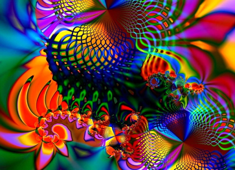 Colorido, Fractal, 1080P, abstracto