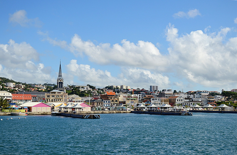 fort-de-france, cloud - sky, martinique, travel destinations, waterfront, place of worship, built structure, mode of transportation, building exterior