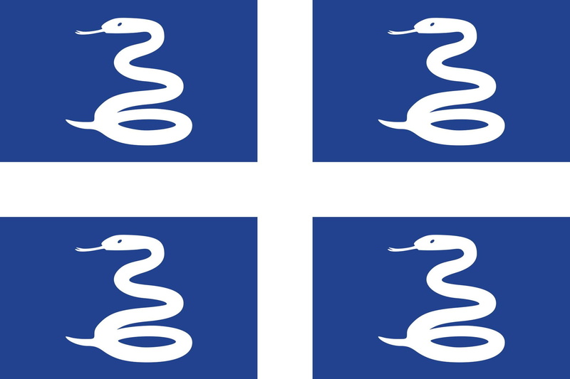 3d and abstract, cross, martinique, snakes, 1080P, flag, france
