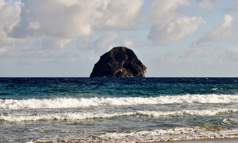 4K, outdoors, martinique, land, horizon, beach, beauty in nature, coastline, water, day, rock - object, rock of diamond, nature, power in nature, scenics