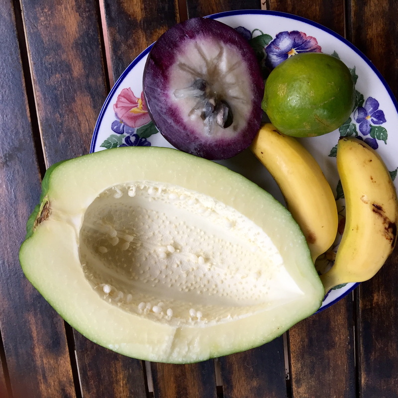 wellbeing, wood - material, bananas, apple - fruit, martinique, slice, table, food and drink, exotic fruits, banana, cross section, high angle view, close-up