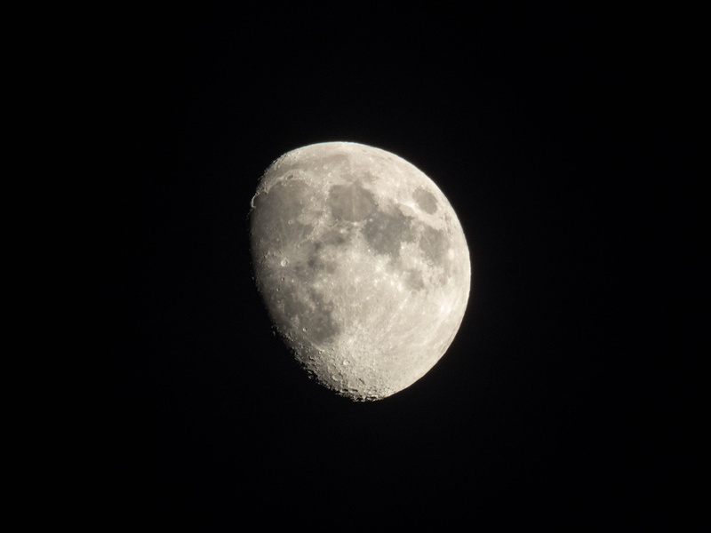 astronomy Telescope, space and astronomy, Moon, blue, moon Surface, no people, space exploration, outdoors, low angle view, star - Space, dark, planet - Space