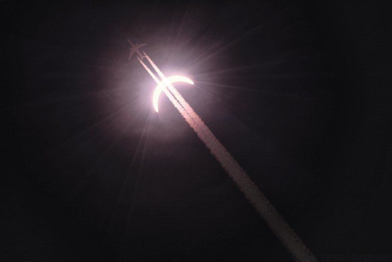 solar eclipse, 4K, airplane