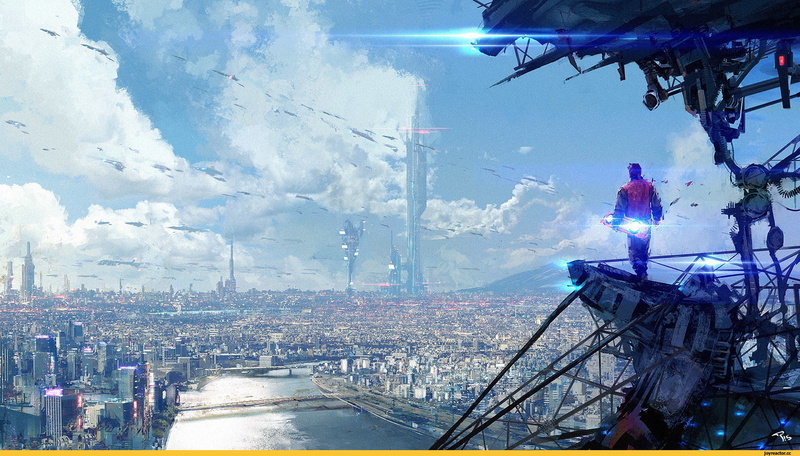 alienigena, sci-fi, abstracto, 1080P, ciudad