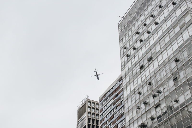 building exterior, architecture, day, skyscraper, building, high, no people, outdoors, airplane, near, 5K, flying, photography, mode of transportation