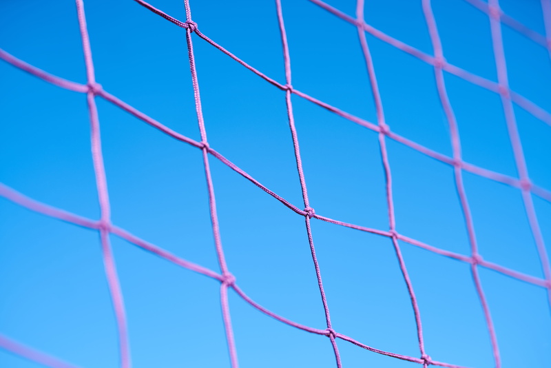 no people, built structure, fence, shape, volleyball, backgrounds, beach, full frame, pattern, barrier, nature, color, low angle view, pink color, purple
