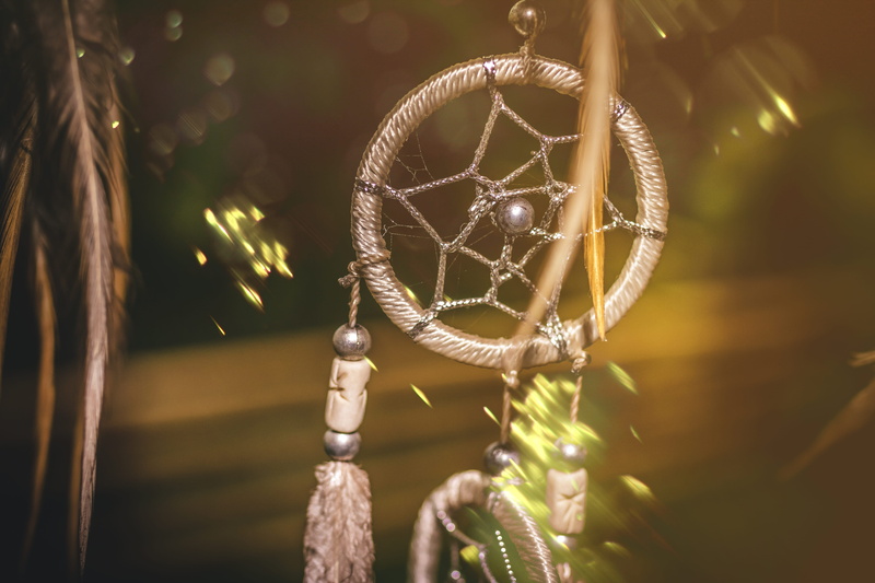 ornament, light, craft, pattern, no people, tree, decoration, selective focus, focus, bokeh, decor, outdoors, geometric shape, brown, plant, dreamcatcher