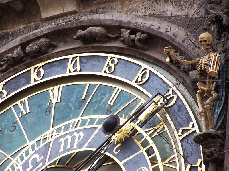 religion, art and craft, building exterior, astronomical clock, pointer, skeleton, building, time of, clock, seasons, month, czech pm, dial, time indicating
