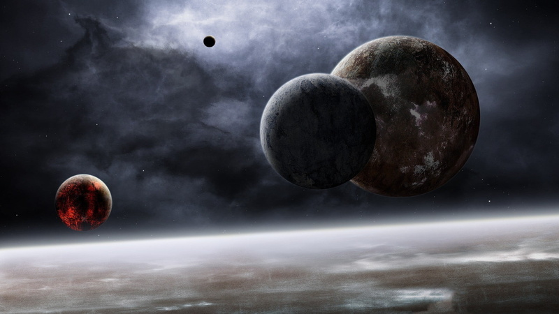 full moon, planet earth, digital composite, galaxy, no people, sky, cloud - sky, star - space, solar system, dark, planet - space, science, planet, fantasy