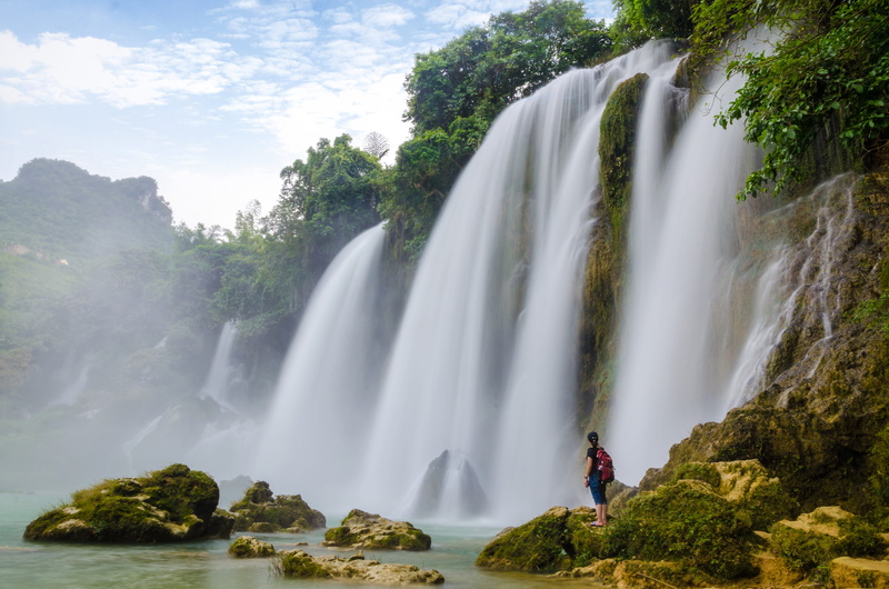 outdoors, nature, plant, scenics - nature, forest, flowing, china, vietnam, power in nature, waterfall, flowing water, long exposure, ban gioc waterfall