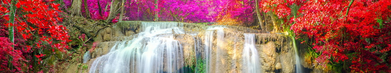 multiple, 5K, nature, waterfall, multi, monitor, triple, chute, paysage, screen