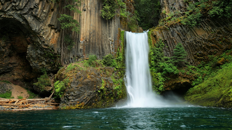 4K, united states, chute, oregon, stream, north umpqua river, toketee falls, river, body of water, waterfall, nature, water, douglas