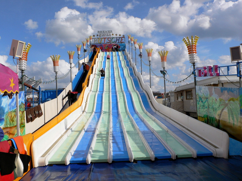 bremer chute, fun, sky, Chute, bremen city, built structure, low angle view, 2K, nature, amusement park ride, slide - play equipment, playground, year market