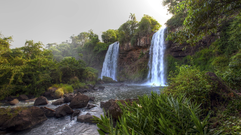 chute, water, waterfall, stream, argentina, iguazu falls, misiones, landscape, 4K, nature, body of water