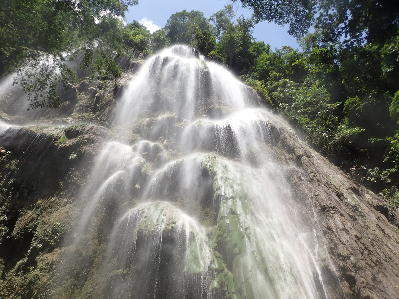 scenics - nature, waterfall, blurred motion, falling water, motion, 4K, no people, environment, water, cebu, beauty in nature, oslob, plant, land, low angle view
