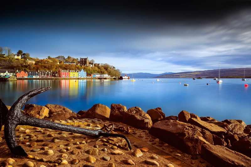 harbour, 1080P, city, anchor, coast, bay, Tobermory Harbour, tobermory