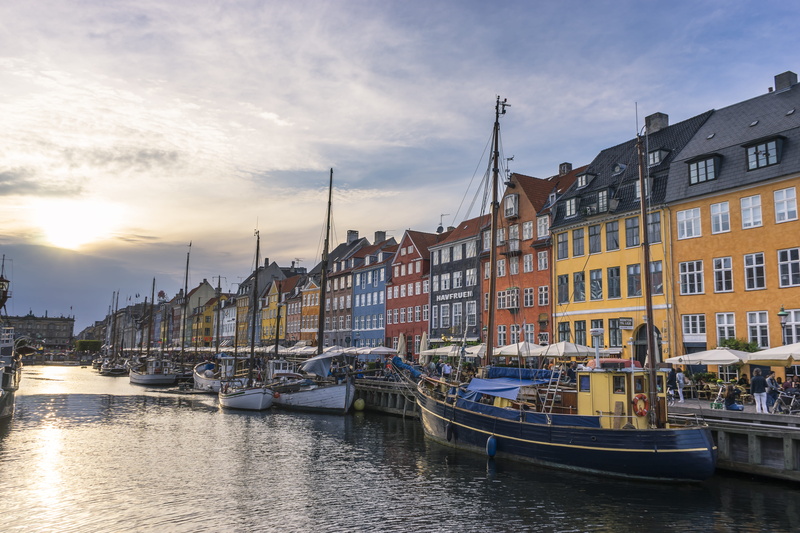 passenger craft, sky, residential district, europe, 5K, no people, built structure, waterfront, denmark, moored, mode of transportation, aroundtheglobe