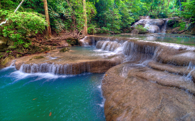 2K, kanchanaburi, national, waterfall, park