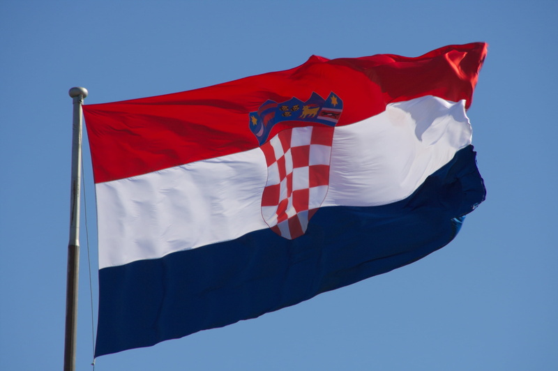 Croatian Flag, symbol, nature, 2K, flag, blue, shape, patriotism, sky, day, national icon, white, croatia, independence, low angle view, white color, clear sky
