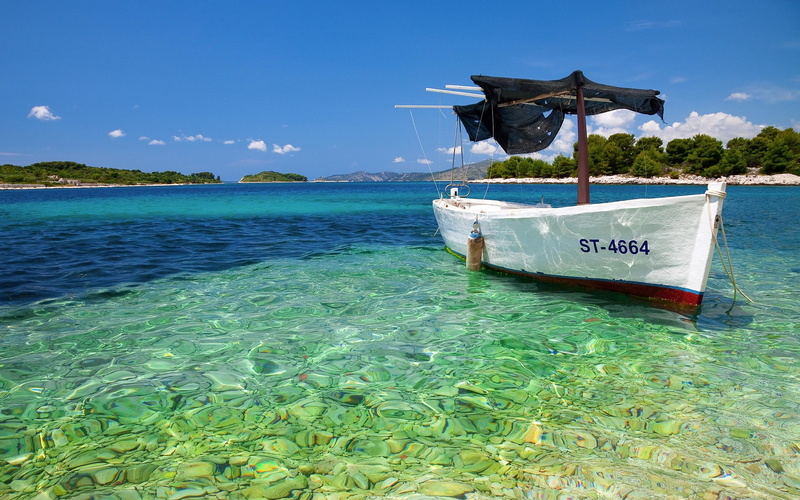 2K, backgrounds, boat, croatian, sea, beach, clairo, philippe, nature
