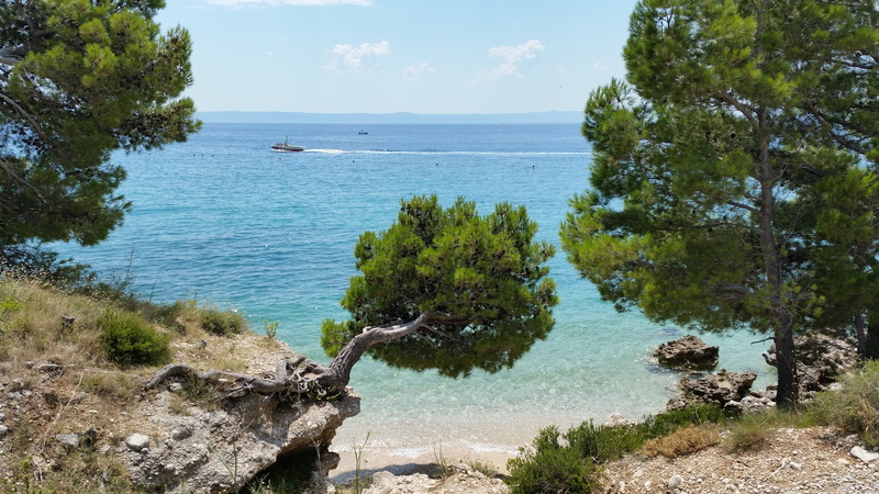 vacation, day, rock, mediterranean, sailboat, outdoors, tree, 5K, sea, tourism, transportation, riviera, paradise, beach, near, horizon over water, adriatic