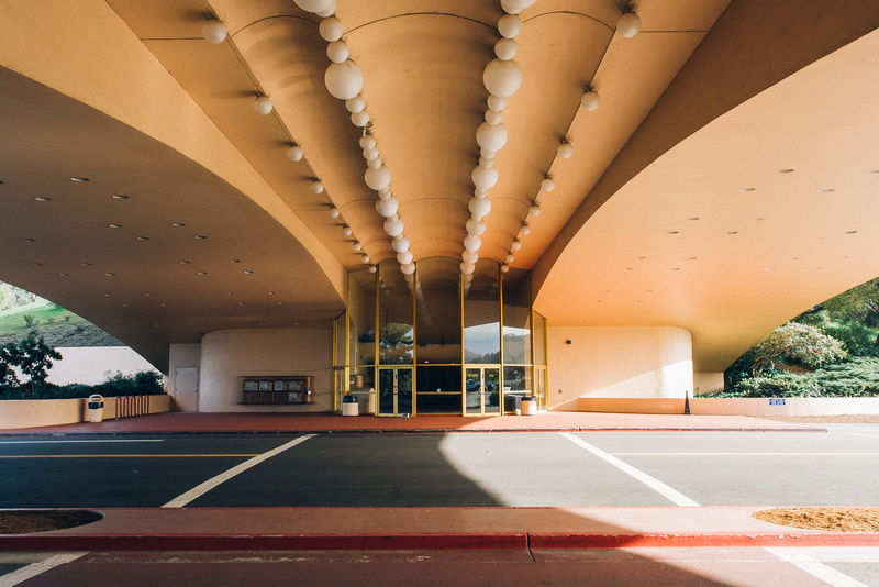 ceiling, archway, direction, gattaca, sign, building, architectural column, bridge, the way forward, concrete, transportation, no people, lighting equipment