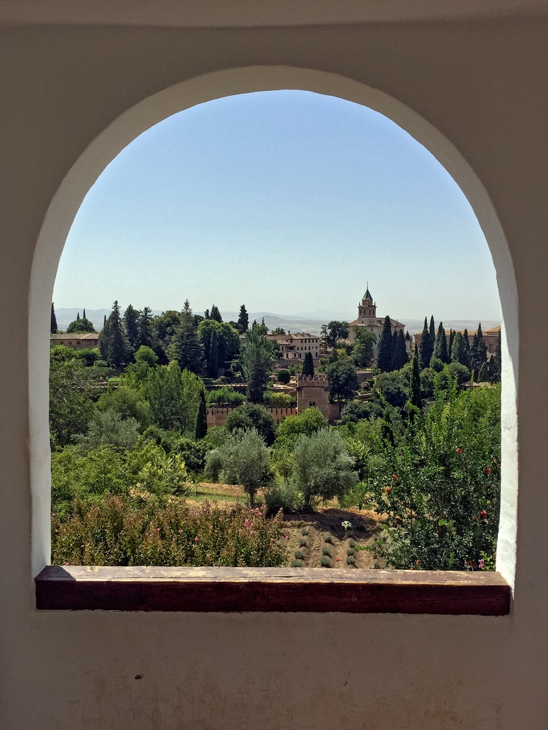 white, architecture, sunny, nature, picturesque, traditional, clear sky, growth, city, archway, day, view, sky, built structure, granada, beauty in nature