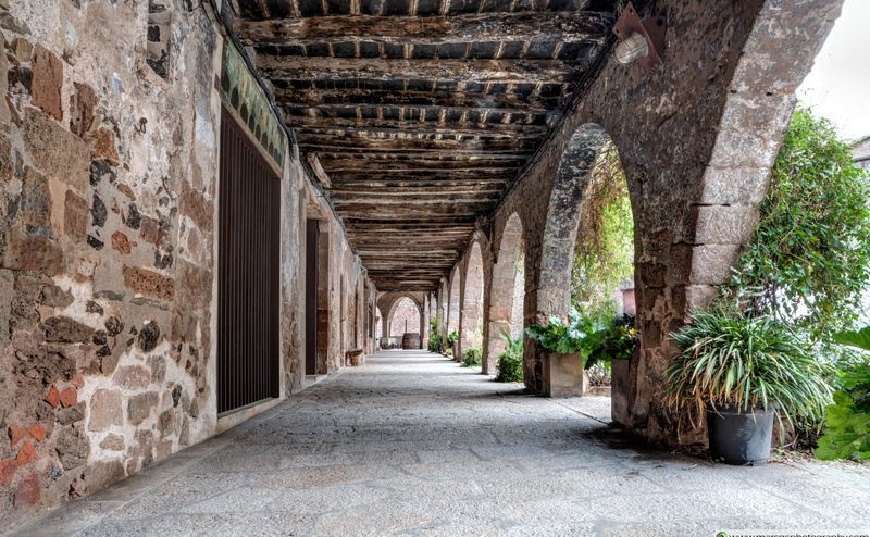 major, santa pau, catalunya, Pavement, Square, Stone, catalonia, arcs, medievaltown, pau, santa, Arches, plaa, Town, Village, Gothic, Arcade, porticoed