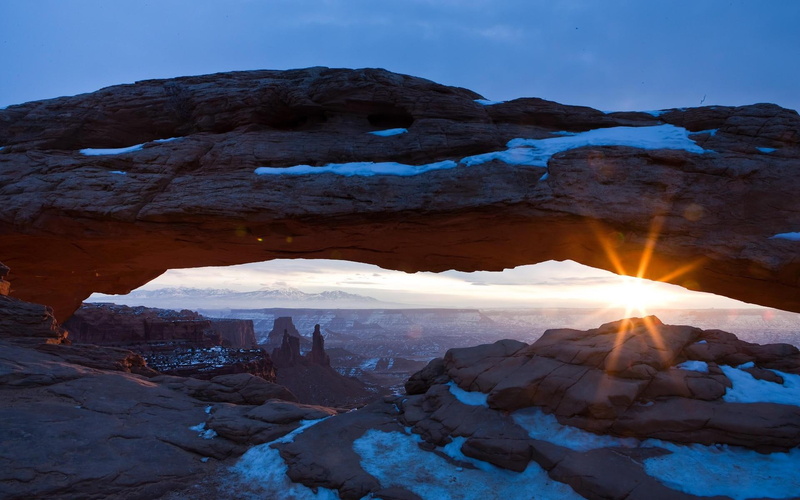 nature and landscapes, light, 1080P, nature, archway, canyon, sunset, rock, arch, daylight, clouds