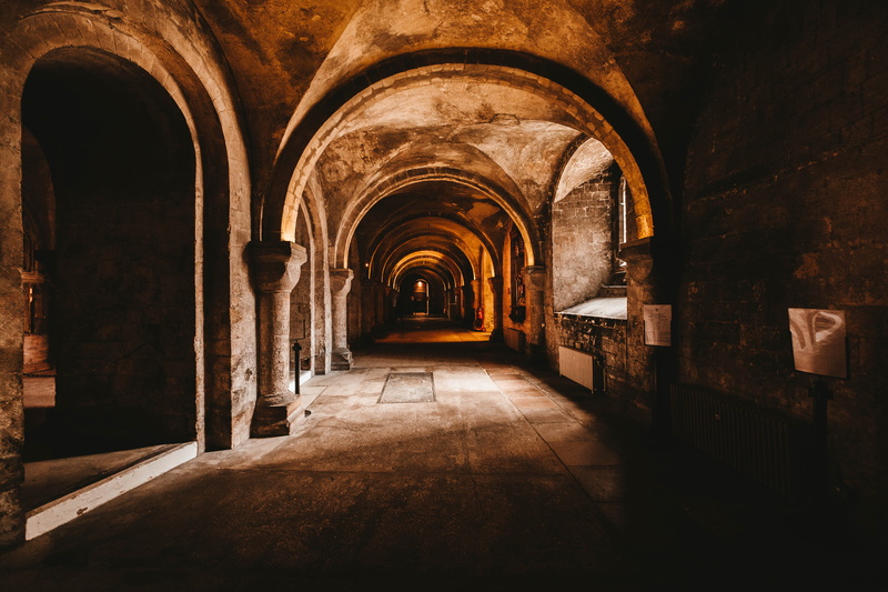 religion, wall - Building Feature, canterbury, history, architecture, cloister, no People, arch, old, abandoned, sunlight, underground, built Structure
