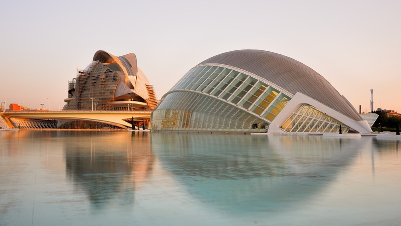 travel destinations, architecture, Spain, built structure, 720P, nature, reflection, sky, skyscraper, arts culture and entertainment, outdoors, futuristic