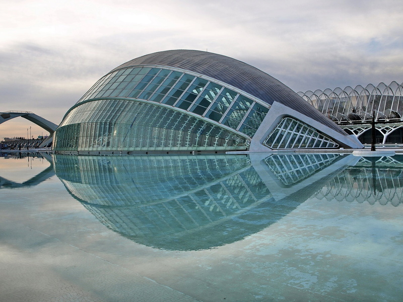 arts culture and entertainment, lake, black, board, no people, skyscraper, nature, architecture, building exterior, outdoors, planetarium, Spain, glass - material